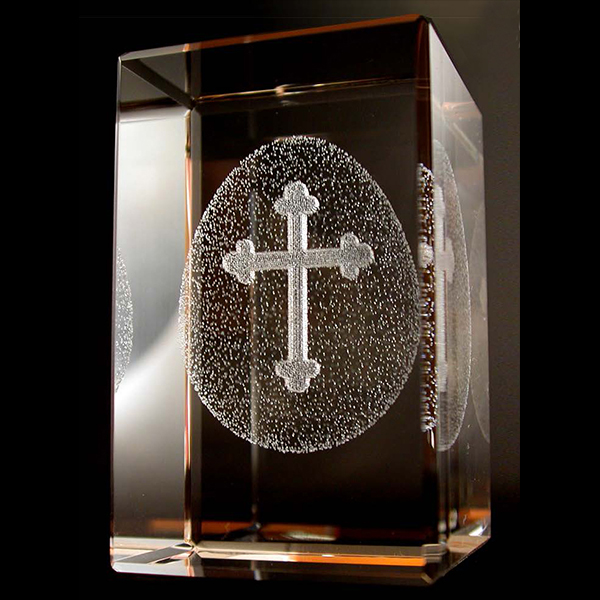 Крест трилистник - пасхальный сувенир из стекла