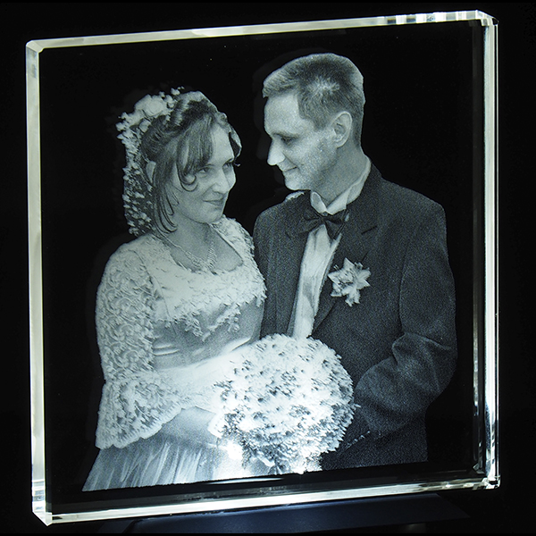 Подарок к годовщине свадьбы - стеклянное фото
