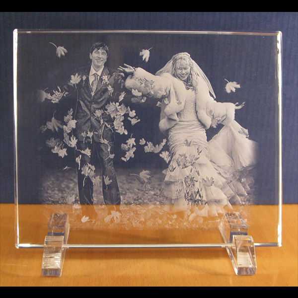 Подарок на годовщину свадьбы - фото в стекле